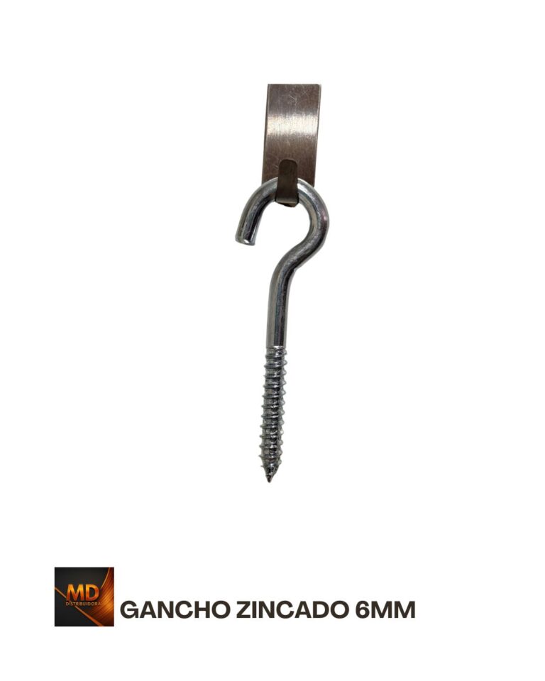 gancho 6mm zincado md distribuidora sc